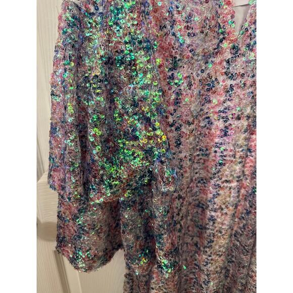 NWT Buddy Love Sequin Colette Long Sleeve Maxi Dress in Flash, S - Picture 9 of 12